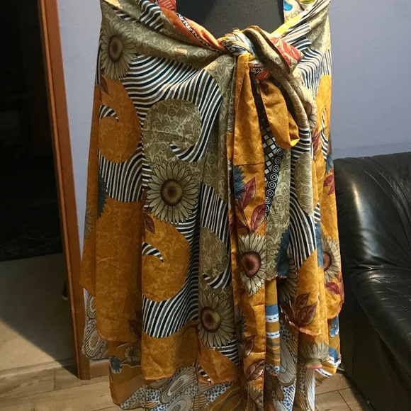 Boho Kariza dress skirt cape top wrap O/S - Picture 4 of 10